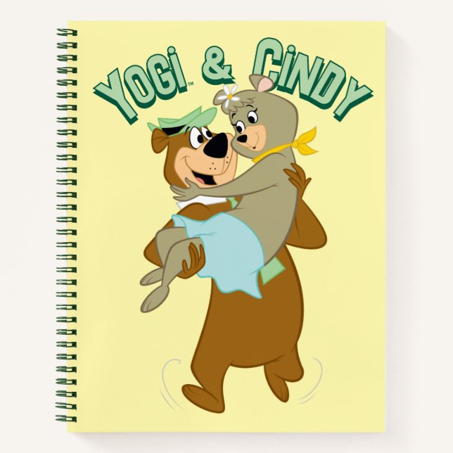 Yogi Bear Carrying Cindy Bear Notebook (Front)