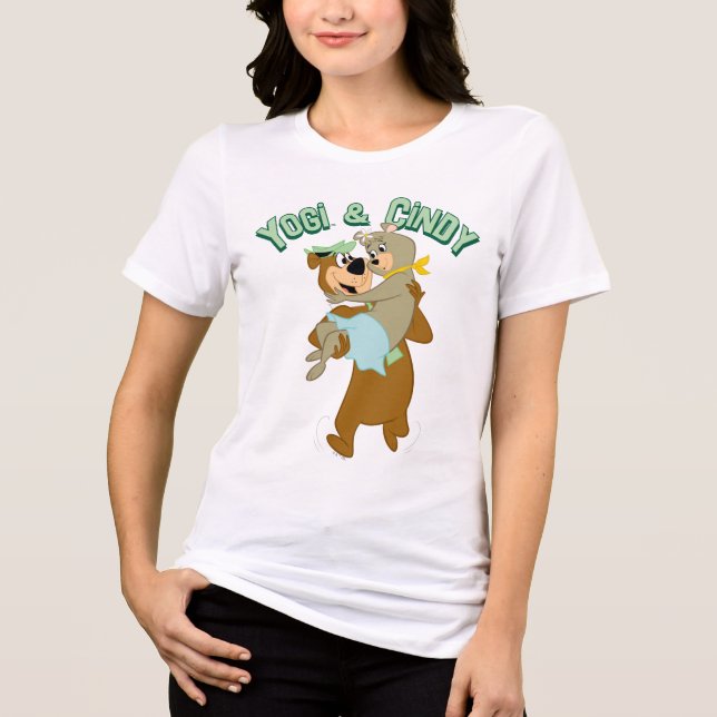 Yogi Bear Carrying Cindy Bear Tri-Blend Shirt (Front)