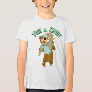 Yogi Bear Carrying Cindy Bear Tri-Blend Shirt