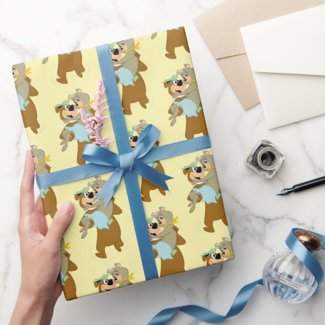 Yogi Bear Carrying Cindy Bear Wrapping Paper (Gifting)