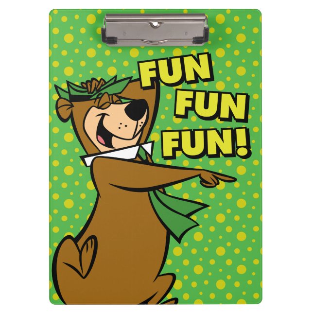 Yogi Bear Fun Fun Fun Clipboard (Front)