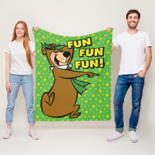 Yogi Bear Fun Fun Fun Fleece Blanket