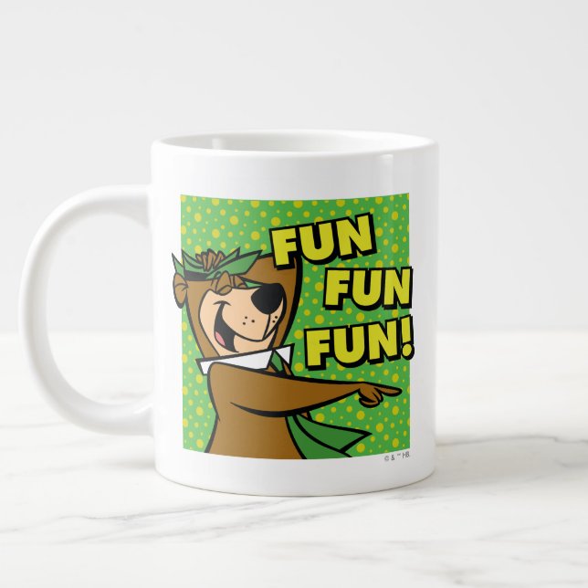 Yogi Bear Fun Fun Fun Large Coffee Mug (Left)