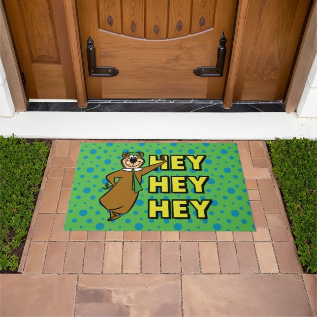 Yogi Bear Hey Hey Hey Doormat (Outdoor)