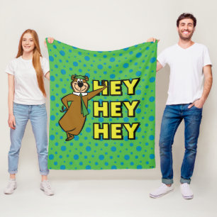 Yogi Bear Hey Hey Hey Fleece Blanket