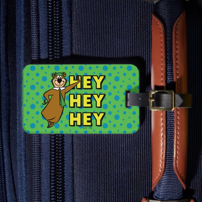 Yogi Bear Hey Hey Hey Luggage Tag (Front Insitu 4)