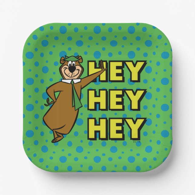 Yogi Bear Hey Hey Hey Paper Plate (Front)