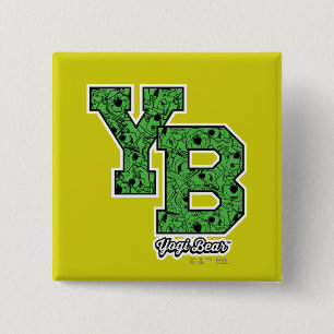 Yogi Bear Patterned Varsity Letters 15 Cm Square Badge