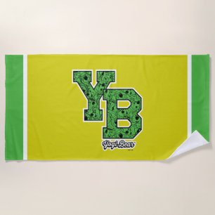 Yogi Bear Patterned Varsity Letters Beach Towel
