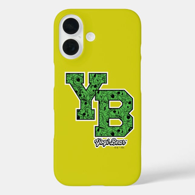 Yogi Bear Patterned Varsity Letters Case-Mate iPhone Case (Back)