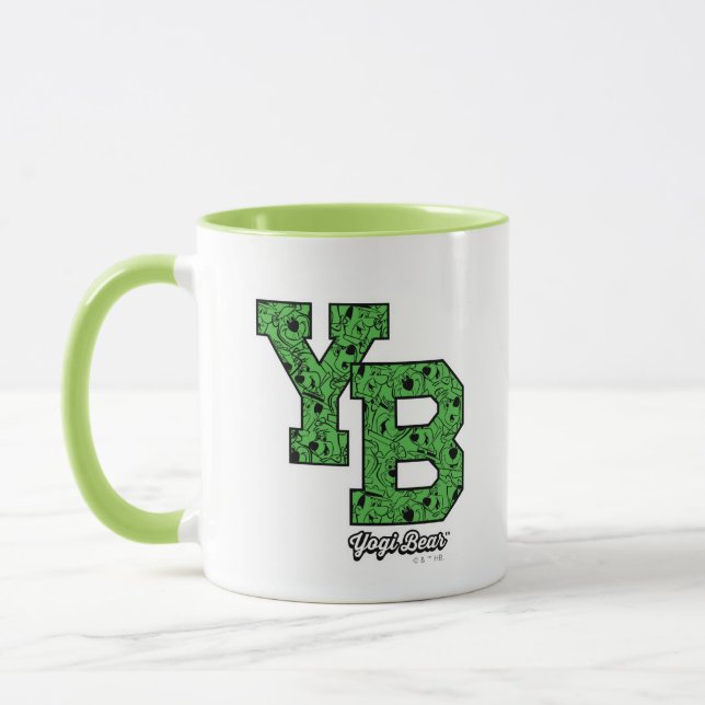 Yogi Bear Patterned Varsity Letters Mug (Left)