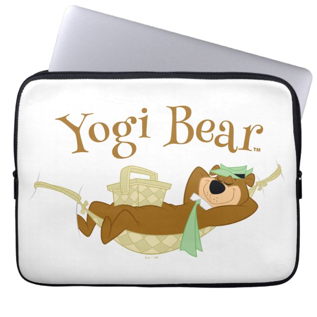 Yogi Bear Picnic Hammock Nap Time Laptop Sleeve (Front)