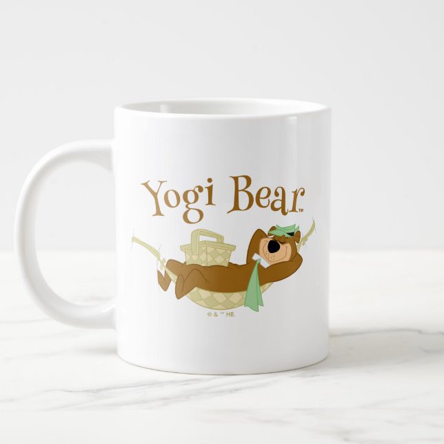 Yogi Bear Picnic Hammock Nap Time Large Coffee Mug (Left)