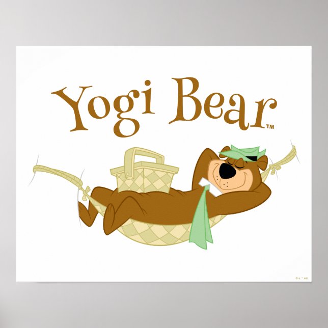 Yogi Bear Picnic Hammock Nap Time Poster (Front)