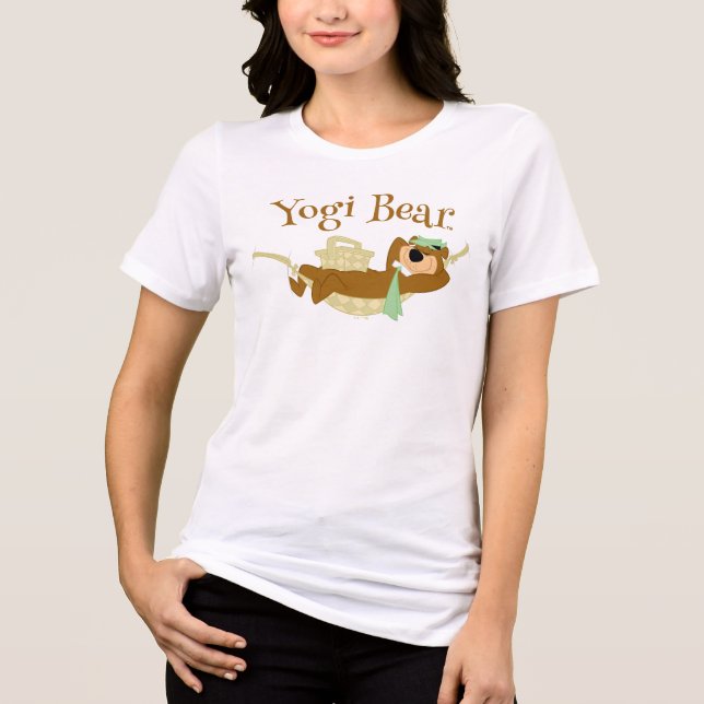 Yogi Bear Picnic Hammock Nap Time Tri-Blend Shirt (Front)