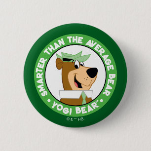 Yogi Bear Smiling Portrait 6 Cm Round Badge