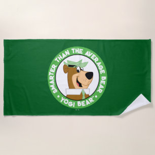 Yogi Bear Smiling Portrait Beach Towel