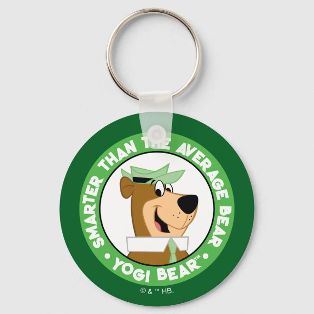 Yogi Bear Smiling Portrait Key Ring (Front)