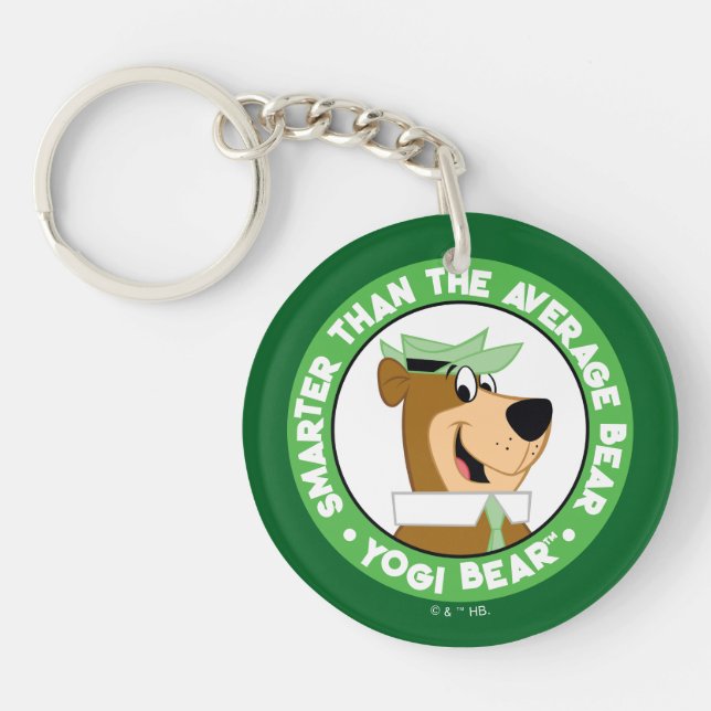 Yogi Bear Smiling Portrait Key Ring (Front)