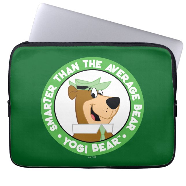 Yogi Bear Smiling Portrait Laptop Sleeve (Front)
