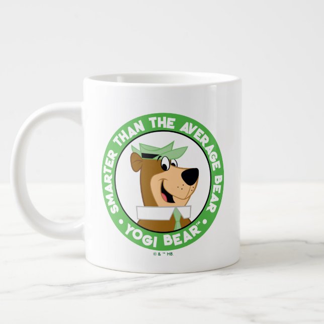 Yogi Bear Smiling Portrait Large Coffee Mug (Left)