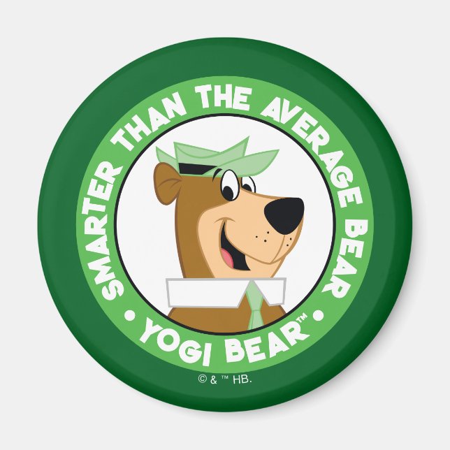 Yogi Bear Smiling Portrait Magnet (Front)