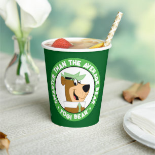 Yogi Bear Smiling Portrait Paper Cups