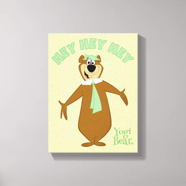 Yogi Bear Welcome Canvas Print (Front)