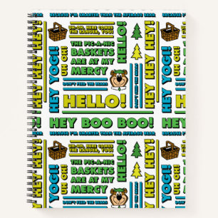 Yogi Bear's Picnic Quotes & Fun Phrases Pattern Notebook