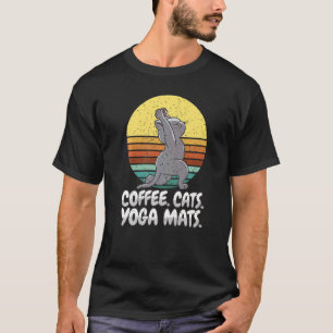 Yogi Coffee Cats Yoga Mats Yoga T-Shirt