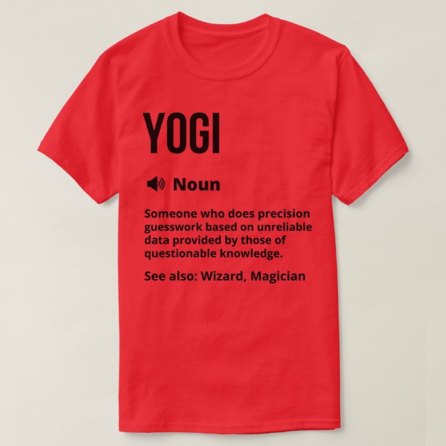 Yogi Funny Definition Namaste Funny Saying T-Shirt (Design Front)
