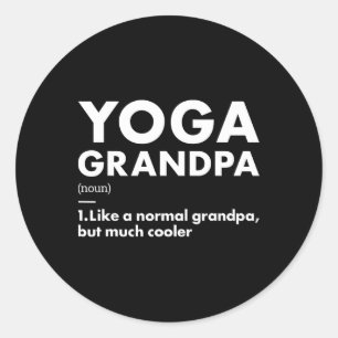 Yogi Grandpa Definition Yoga  Classic Round Sticker