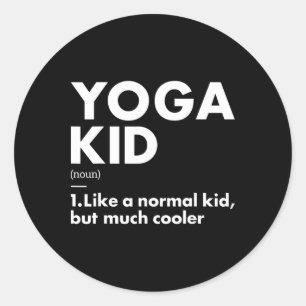 Yogi Kid Definition Yoga  Classic Round Sticker