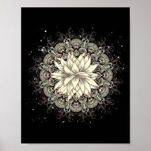 Yogi Lotus Yoga Meditation Pilates Lotus Flower Ma Poster