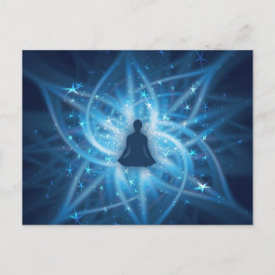 Yogi meditating postcard
