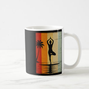 Yogi Poses On A Standup Paddle Board Vintage Yoga Coffee Mug