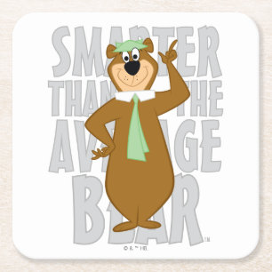 Yogi "Smarter Than The Average Bear" Square Paper Coaster