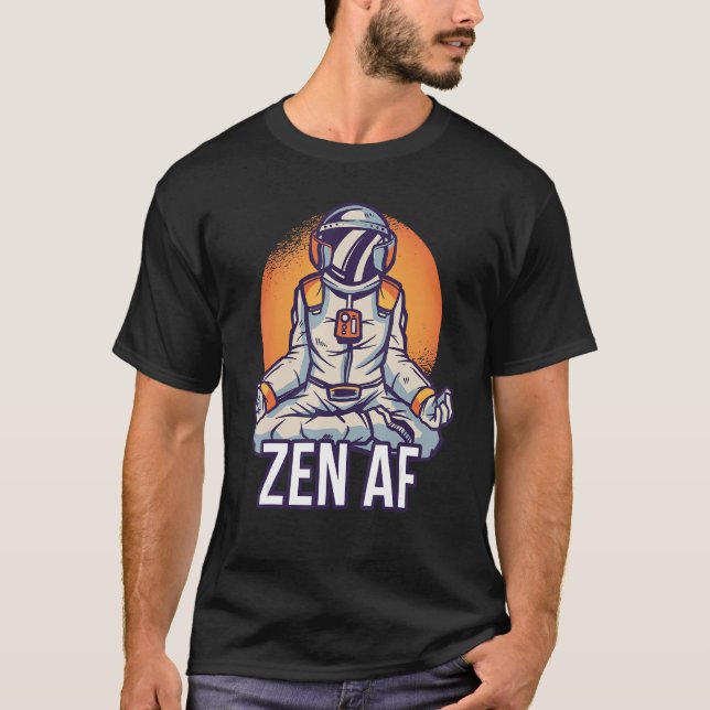 Yogi Spaceman Yoga Astronaut Zen Af Yoga T-Shirt (Front)