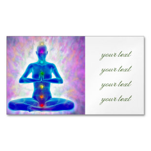 yogi,yoga,the chakra system, energy,chi,aura,heali 	Magnetic business card