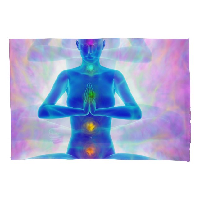 yogi,yoga,the chakra system, energy,chi,aura,heali pillowcase (Front)