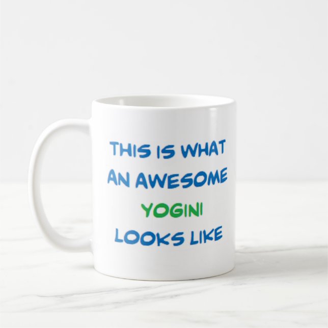 yogini, awesome coffee mug (Left)