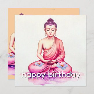 Yogini / Buddha Watercolor Birthday, Meditation Card