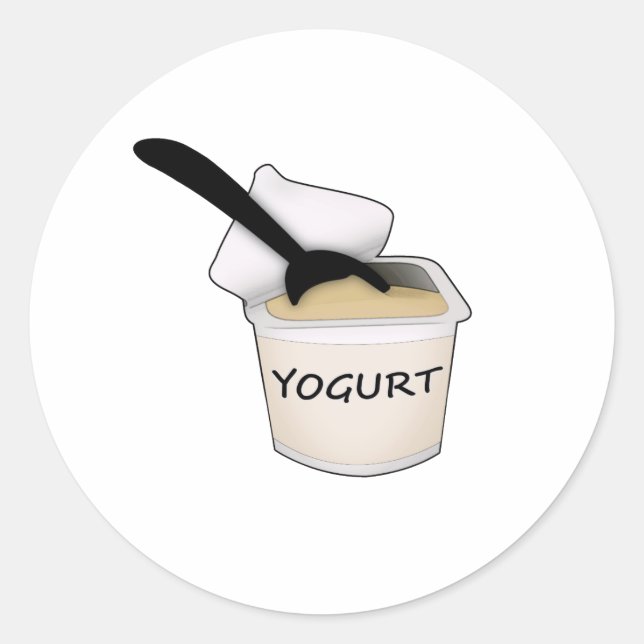 Yogurt Classic Round Sticker (Front)
