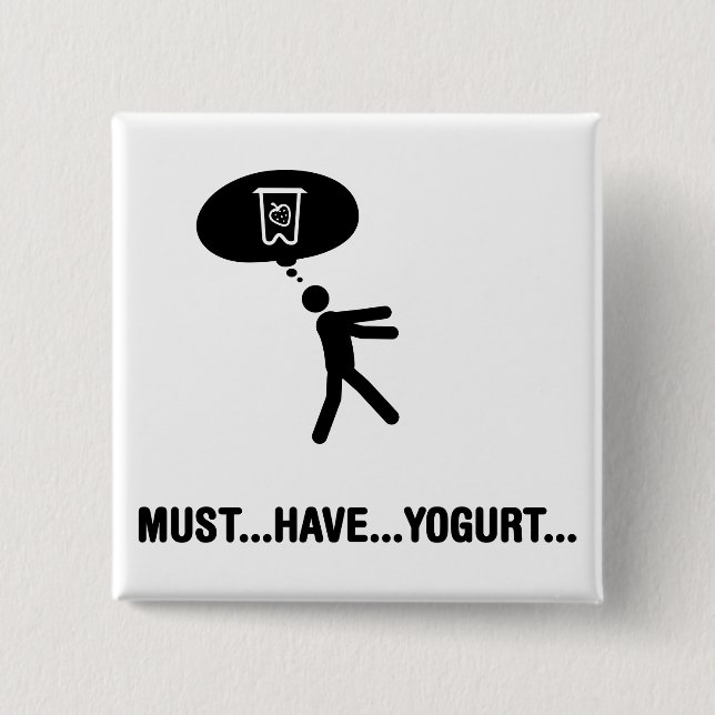 Yogurt Lover 15 Cm Square Badge (Front)