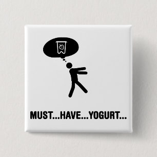 Yogurt Lover 15 Cm Square Badge