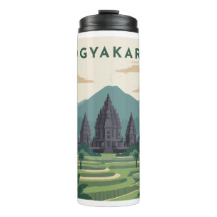Yogyakarta Indonesia Travel Poster Thermal Tumbler