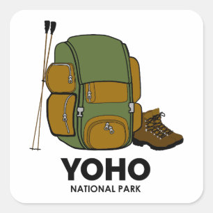Yoho National Park Backpack Square Sticker