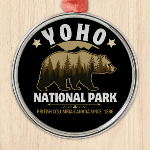 Yoho National Park Bear – British Columbia  Metal Tree Decoration