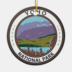Yoho National Park Canada Badge Ceramic Tree Decoration