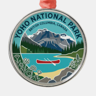 Yoho National Park Canada Metal Tree Decoration